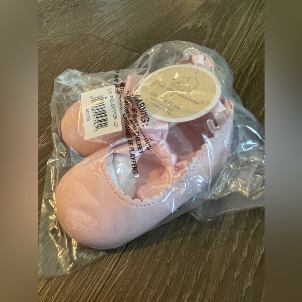 First Impressions Baby Girls Soft Sole Ballet Flats